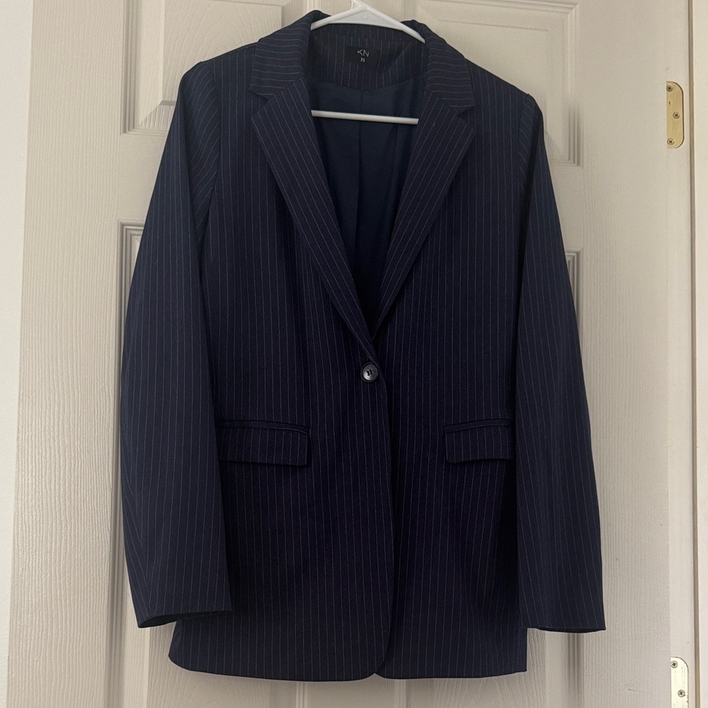 Klassy Network Navy Pinstripe Blazer